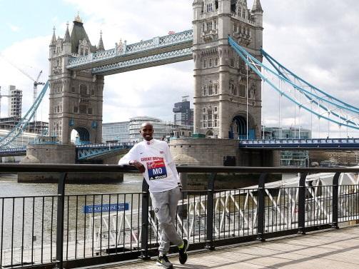 London calling - Mo Farah looking relaxed and ready